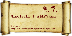 Misolszki Trajánusz névjegykártya